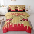 thumbnail image 1 of Erosebridal 7 Pcs Comforter Set Twin Size,Bed in a Bag with Flat Sheet and Fitted Sheet and Adults,Football Bedding Set with Pillowcase and Sham(San Francisco), 1 of 5