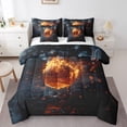 thumbnail image 1 of Erosebridal 7 Piece 3D Basketball Twin Comforter Set Sports Ball Games Bedding Sets Room Decor,Basketball Fire Bed in a Bag with Fitted Sheet,Flat Sheet,Pillowcases & Shams, 1 of 5