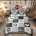 thumbnail image 1 of 7 Piece Camping Themed Twin Bedding Set,Rv Camper Comforter Set with Sheets for Bunk Travel Trailer,Woodland Pine Tree Bed Set,Black Grey Buffalo Plaid Bed in a Bag with Pillowcases, 1 of 5