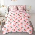 YST 7 Pieces Bed in a Bag Full Bedding Set with Sheets,Strawberry