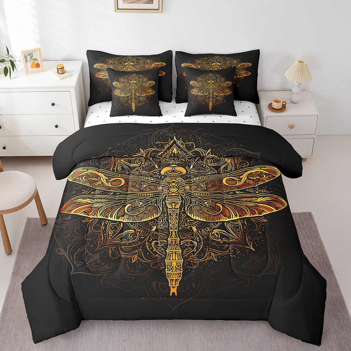 Wake In Cloud - Bohemian Comforter Set, Boho Chic Paisley King