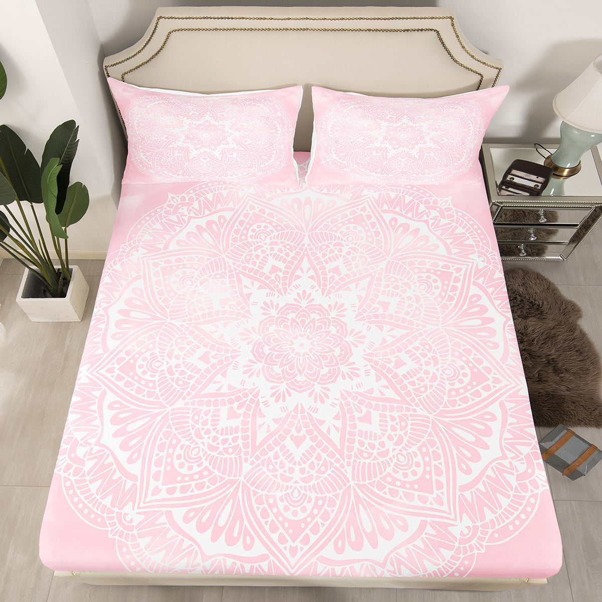 YST Abstract Medallion Twin Sheets Aesthetic Paisley Bed Sheets, Hippie