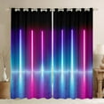 thumbnail image 1 of Abstract Ombre Curtains,Pink Teal Black Neon Curtains & Drapes Geometric Stripe Curtains 30%-50% Blackout Adult,Gradient Striped Window Curtain Bedroom Decor, 1 of 6