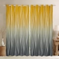 thumbnail image 1 of YST Abstract Ombre Window Curtains Dark Grey And Yellow Curtains & Drapes 42"Wx90"L Gradient Geometric Blackout Curtains Modern Silver Striped Wavy Line Window Treatments 2 Panels, 1 of 6