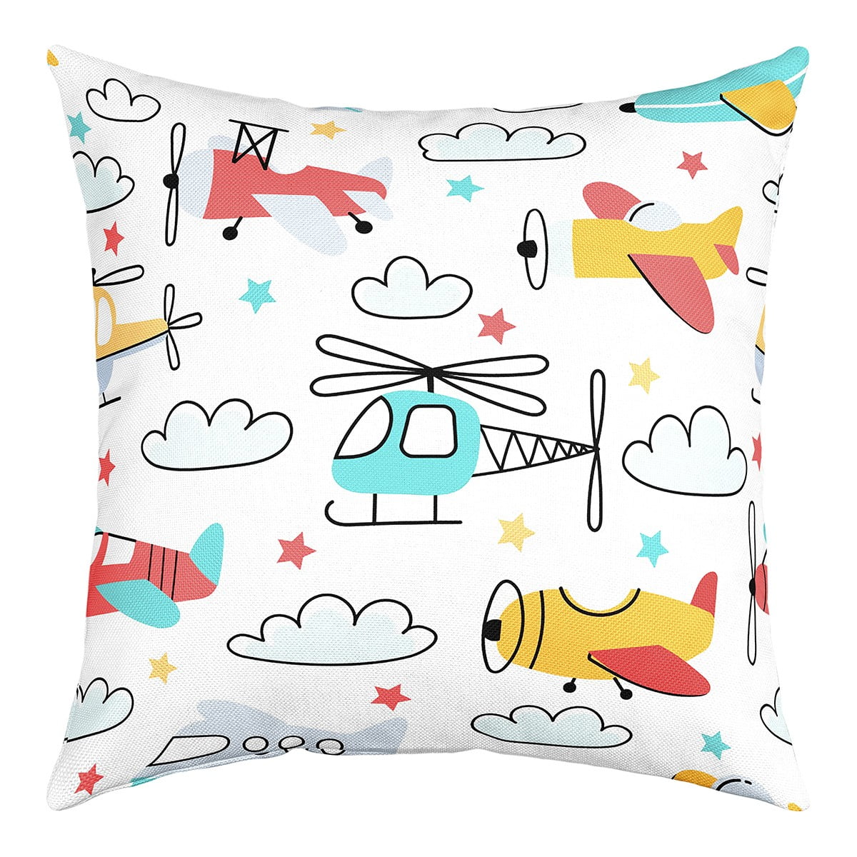 YST Aircraft Pillow Cover for Boys,Cartoon Airplane Throw Pillow Cover