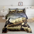 thumbnail image 1 of Erosebridal Airplane Bedding Military Aircraft Queen Bed Comforter Set Bedroom Decor, Army Plane Comforter Set Vintage Grunge Aircraft Duvet Insert 3 Piece, 1 Comforter 2 Pillowcases, 1 of 6