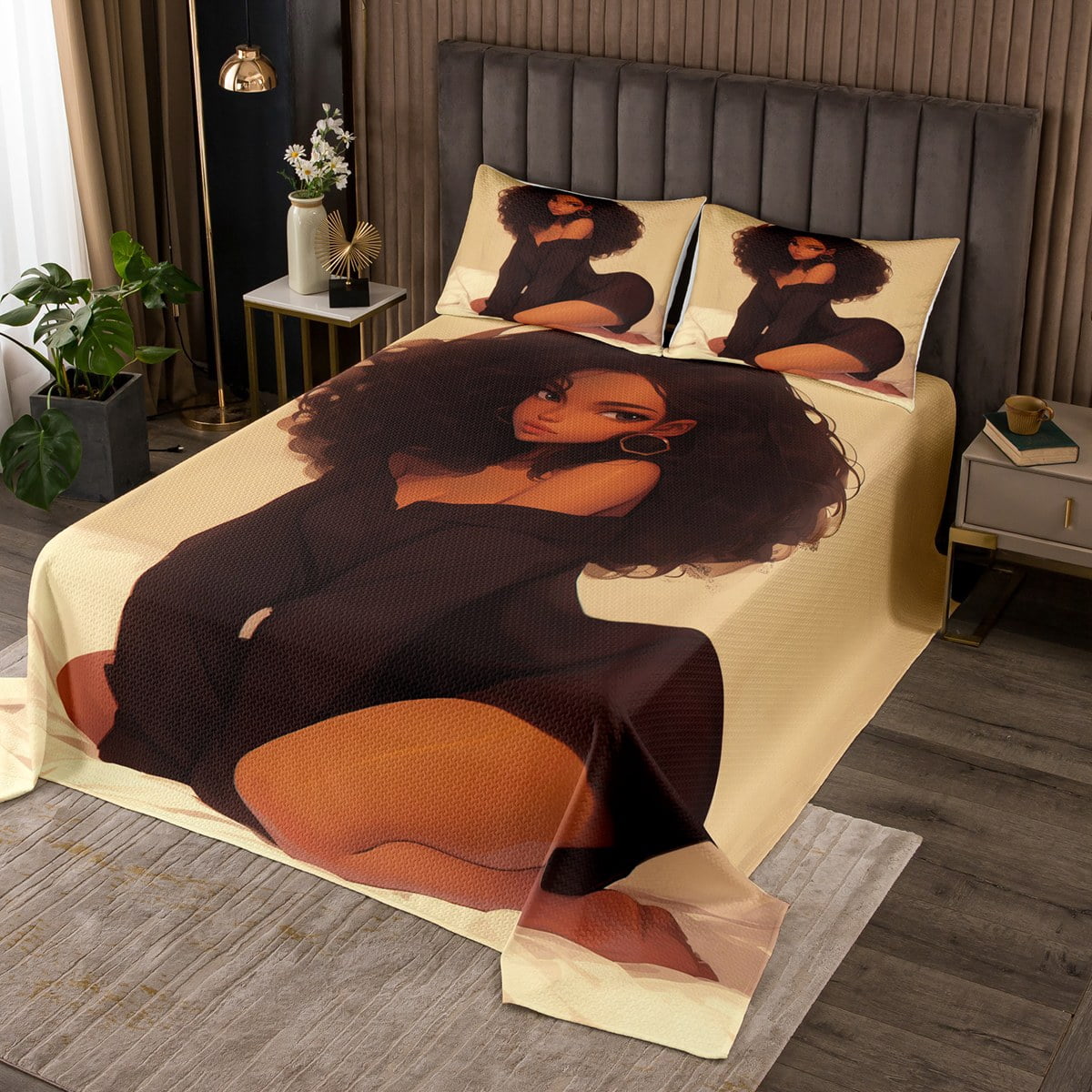 Personalized Quilt Bed Sets - Black Girls -  IWJMRF main image 0