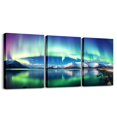 thumbnail image 1 of Aurora Scenery Pictures Wall Decor for Bedroom Living Room Home,Snow Mountain Lake Canvas Wall Art Aesthetic Room Decor,Nature Scene Posters and Prints for Walls, 1 of 5