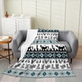 thumbnail image 1 of Aztec Flannel Fleece Blanket Southwestern Throw Blanket Hunting Deer Bed Blanket Boho Tribal Geometry Diamond Pine Cones Soft Lightweight Plush Bed Blanket Bedroom Decor, 1 of 5