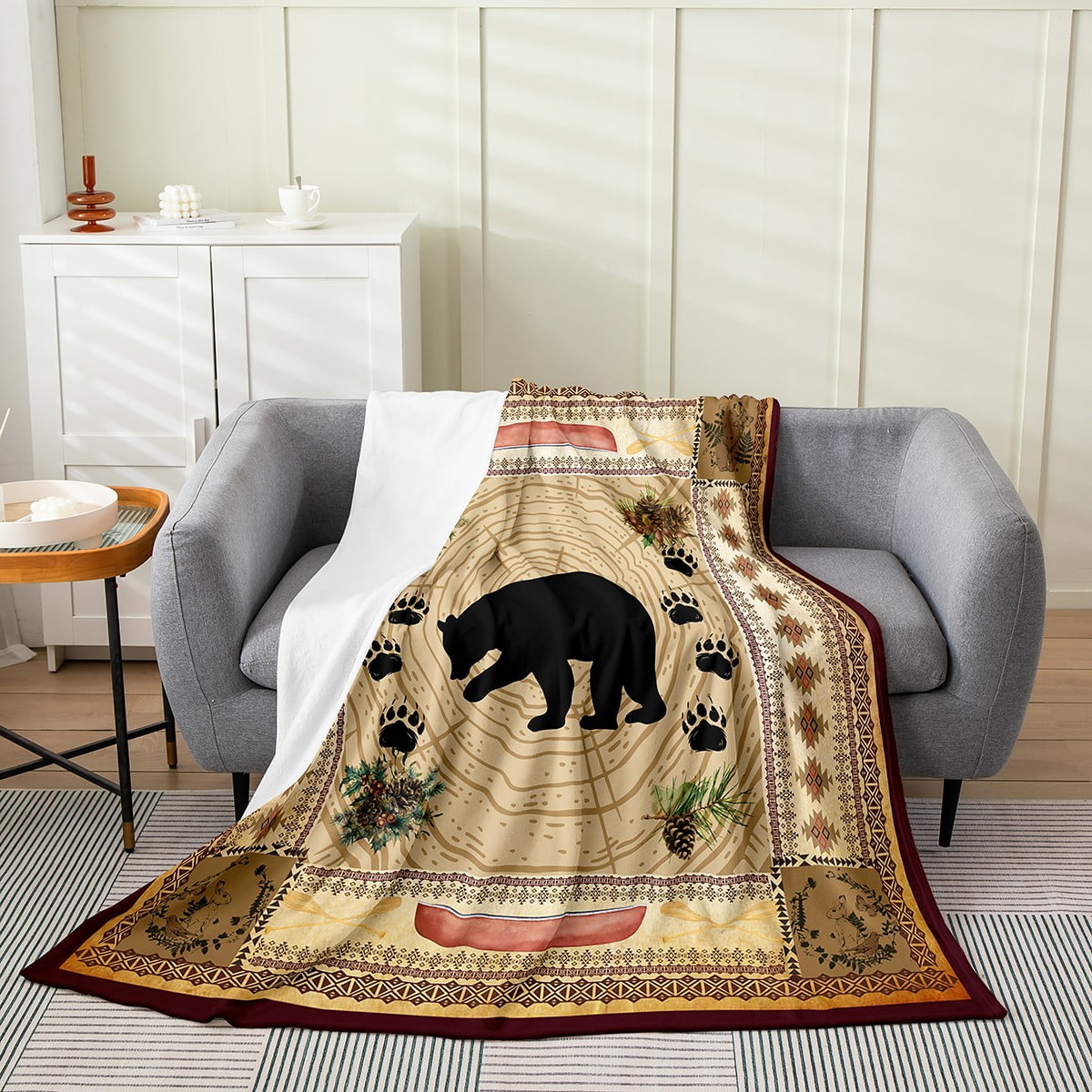 Rustic Wildlife Southwestern No Sew fleece cheapest blanket