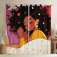 thumbnail image 1 of Erosebridal Black Blackout Curtains Black Women Curtains & Drapes, Rainbow Hearts Curtains American African Black Out Curtains, Have a Good Night Window Drapes Woman Home Decorative, 1 of 6
