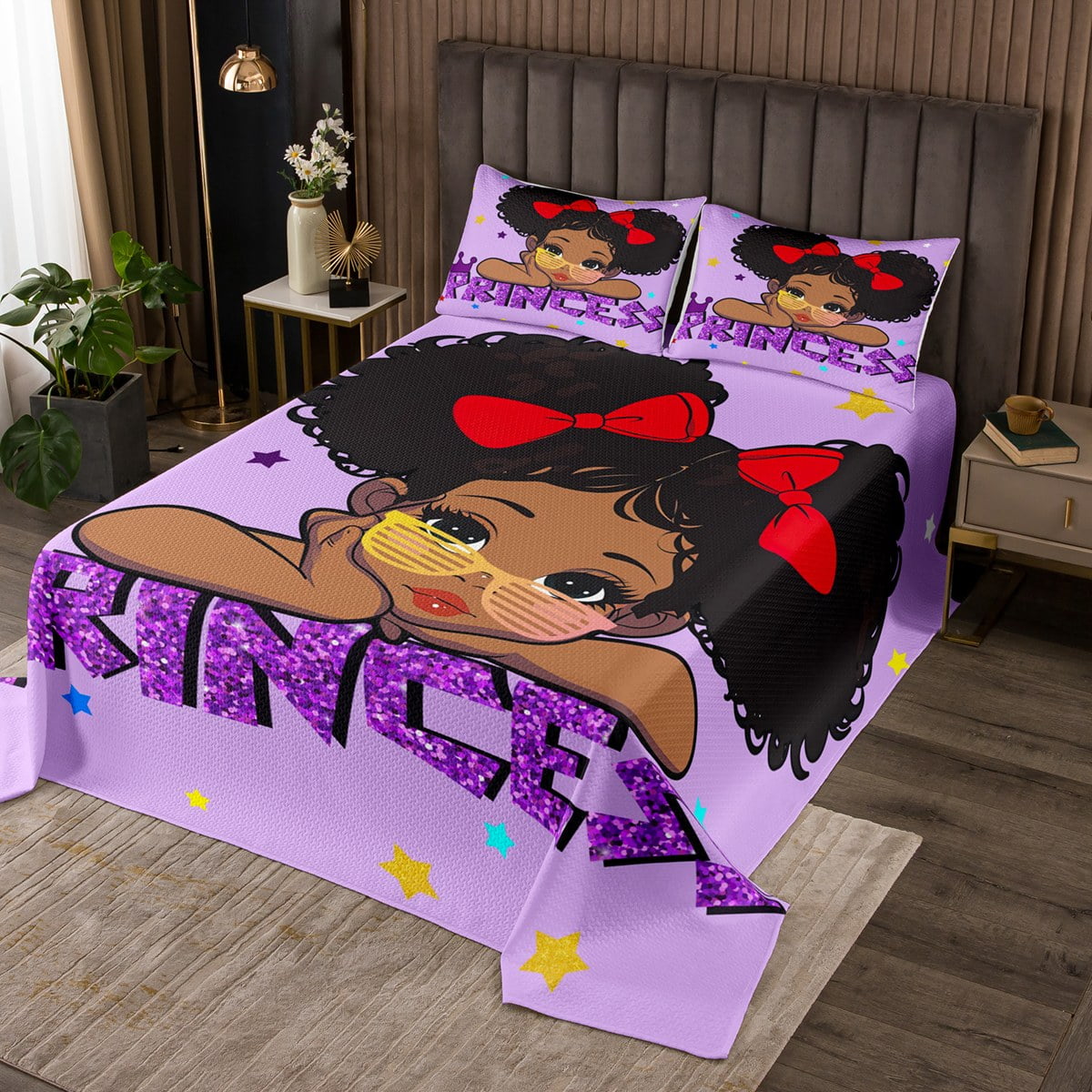 Personalized Quilt Bed Sets - Black Girls -  IWJMRF