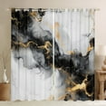 thumbnail image 1 of YST Black and Gold Curtains & Drapes Watercolor Marble Blackout Curtains, Abstract Marbling Curtains Stone Pattern Living Room Curtains, Mountain Fluid Foil Print Window Drapes, 1 of 5