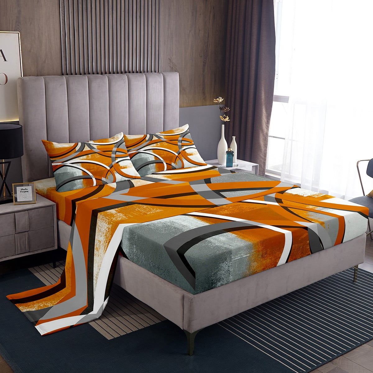 yst-black-gray-geometry-twin-sheets-watercolor-oil-painting-bed-set