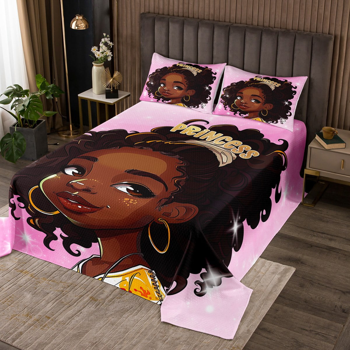 Personalized Quilt Bed Sets - Black Girls -  IWJMRF main image 1