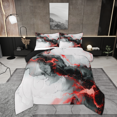 thumbnail image 1 of Black and Red Twin Bedding Sets Abstract Marbling Comforter Set, Aesthetic Marble Bedding Comforter Sets Foil Print Duvet Insert, Watercolor Painting Down Comforter Bedroom Decor, 1 of 6