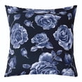 thumbnail image 1 of Blue Floral 24x24 Inch Pillow Cover For Adults Young Women,Wash Painting Throw Pillow Cover,Watercolour Rose Flower Cushion Cover,Aesthetics Art Decorative Pillow Cover, 1 of 5