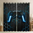 thumbnail image 1 of Erosebridal Blue Gaming Blackout Curtains Gamer Curtains Game Home Decor Gamepad Curtains & Drapes Console Game Controller Window Curtains 52''Wx84''L, 1 of 5