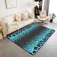 thumbnail image 1 of Blue Leopard Ombre Area Rug for Bedside,Retro Cheetah Print Living Room Rugs 5x7 ,Gradient Sequins Indoor Floor Mat,Africa Skin Carpet Non Slip Bedroom Decor, 1 of 5