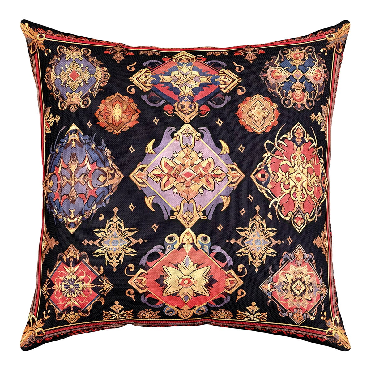 YST Bohemian Flower Throw Pillow Cover 18x18 inch Vintage Tribal Pillow