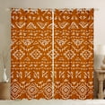 thumbnail image 1 of Erosebridal Boho Aztec Window Curtains 38"Wx54"L Western Geometric Curtains Tribal Retro Boho Aztec Curtains & Drapes Modern Farmhouse Bedroom Decor Exotic Bohemian Curtains 2 Panels Orange White, 1 of 6