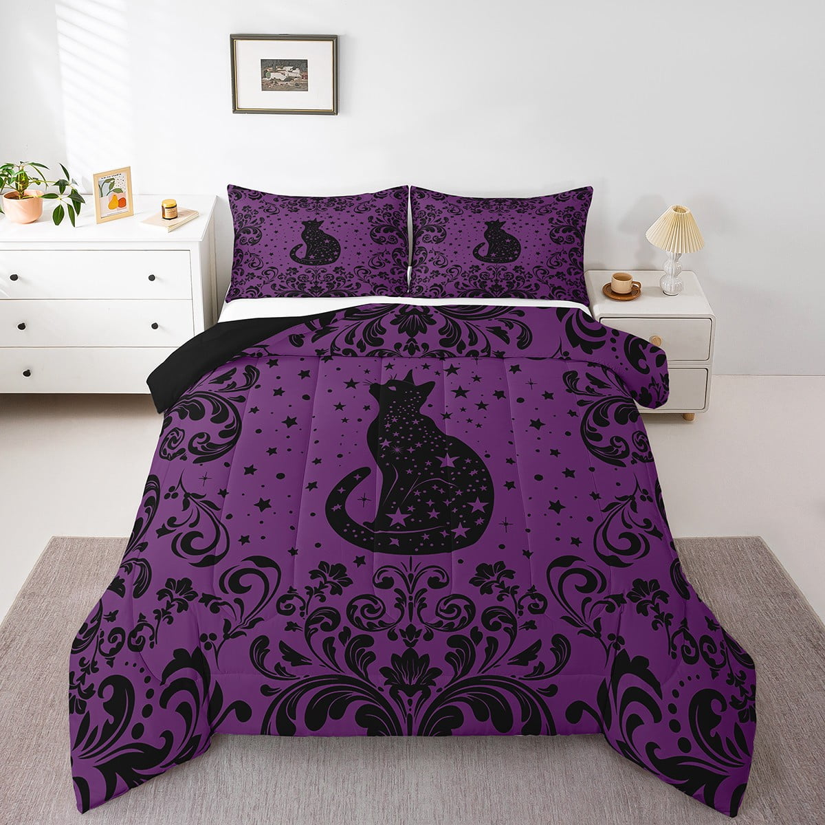Ribbon Black Cat Bedding Sets main image 1