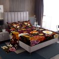 thumbnail image 1 of Erosebridal Boho Floral Bed Sheets Set Chic Flower Full Sheet Set Teens Adults, Hippie Blossoms Sheets Tropical Leaves Bed Set, Modern Farmhouse Flat Sheet, 1 of 6