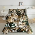 YST Boho Tropical Bedding Set Queen Hawaiian Palm Tree Banana Leaves
