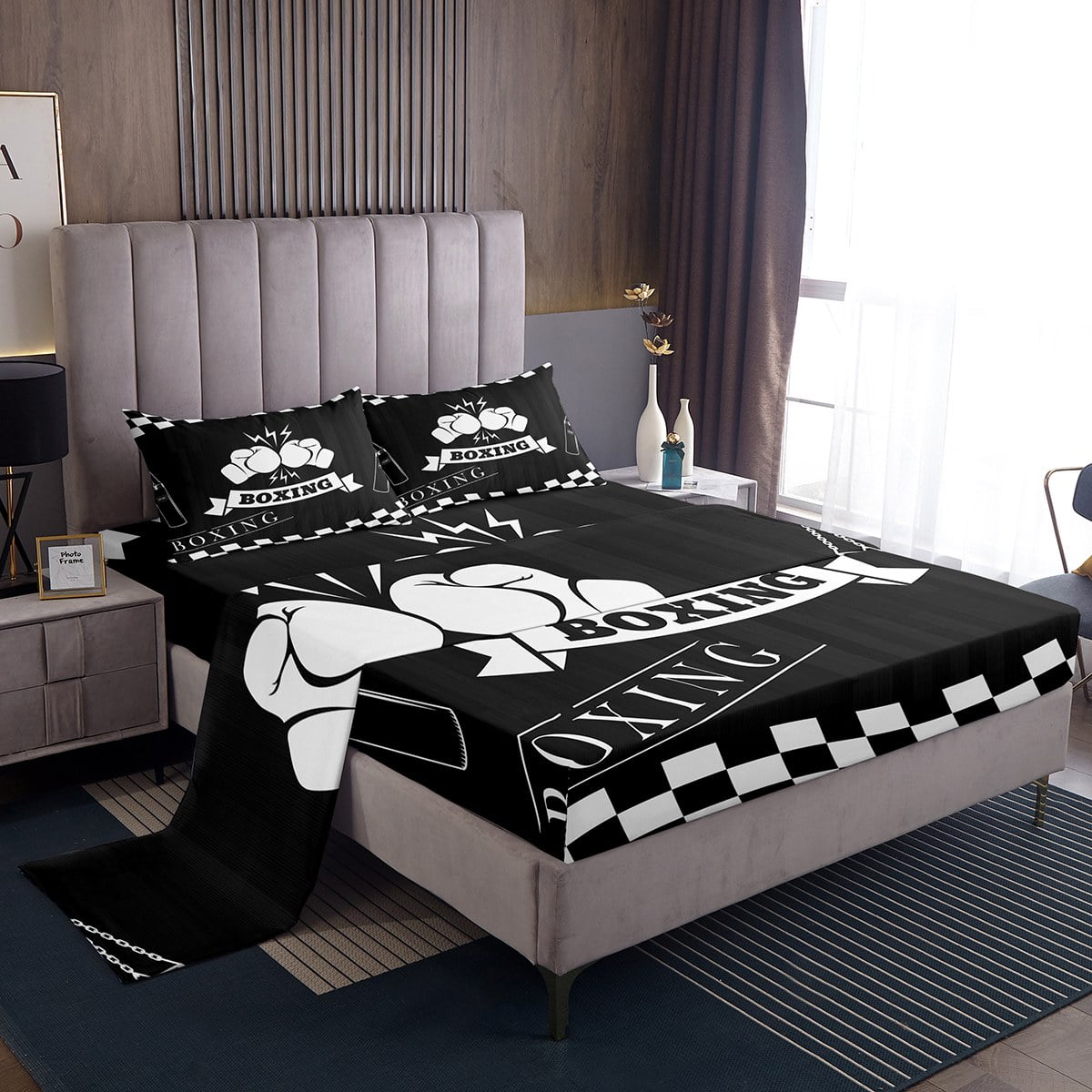 YST Boxing Full Sheets for Kids Teens Adults Pugilism Game Bed Set