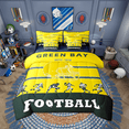 thumbnail image 1 of Football Bedding 7PCS Full Comforter Sets Football Bedding Sets Sports Comforter Set,1Comforter, 1Flat Sheet, 1Fitted Sheet, 2Pillowcases,2 Throw Pillow Covers(Green Bay), 1 of 5