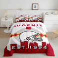 thumbnail image 1 of Erosebridal Football Comforter Full,Football Team Bedding Set,American Football Comforter Sets,Rugby Duvet Insert with 2 Pillow Shams for Football Fan,Red Gray(Phoenix), 1 of 6