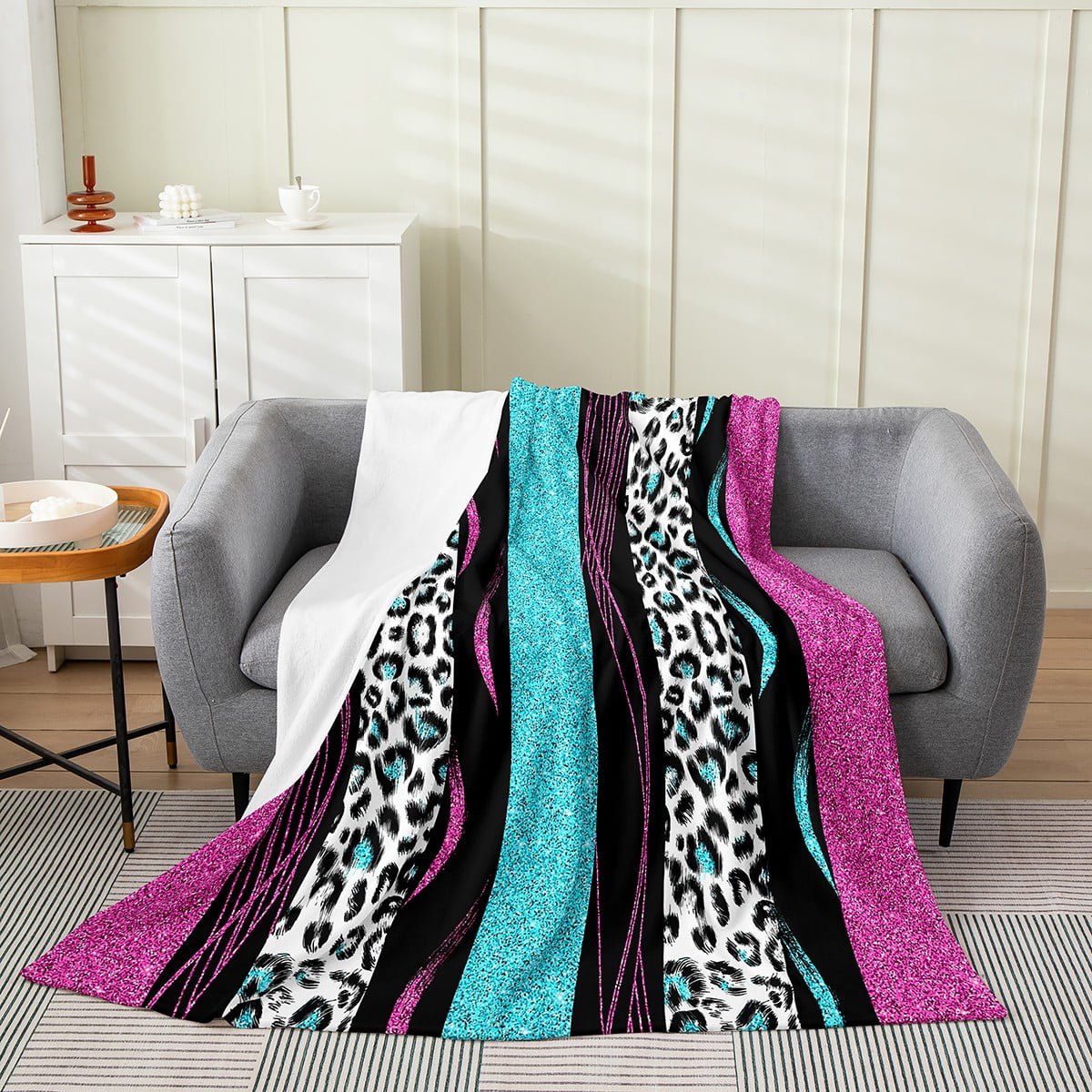 YST Boys Leopard Print Throw Blanket,Safari Cheetah Fleece Blanket