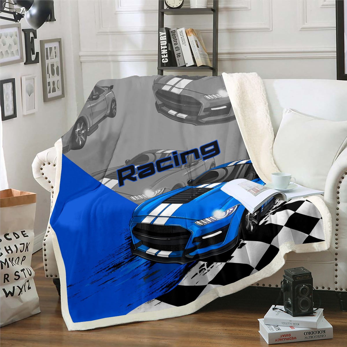 Racing Blue Blanket