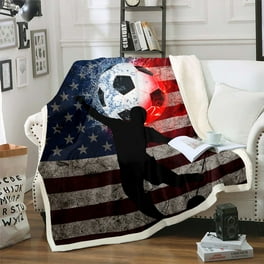 American Flag Fleece Blanket Camo Red Black Usa Flag Fuzzy Blanket for Boys Girls Kids Military Theme Throw Blanket Geometric Stars Stripes Plush Bed Blanket for Veteran S Day Throw Walmart