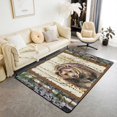 thumbnail image 1 of Erosebridal Brown Bear Rug ,Woodland Decor Non Slip Washable Carpet For Bedside Wild Animals Area Rug 3x5,Grid Lattice Checked Plaid Birch Trees Rustic Decorative Rug, 1 of 4
