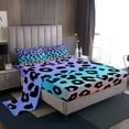 thumbnail image 1 of Brown Cheetah Print Bed Sheets Set Twin,Leopard Printed Sheet Set ,Vintage Abstract Sheets,Rustic Animal Flat Fitted Sheet with 1 Pillowcase Wrinkle Free, 1 of 5
