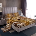 thumbnail image 1 of Erosebridal Brown Leopard Print Bed Sheets Set Cheetah Queen Size Sheet Sets, African Safari Animal Sheets Tiger Skin Bed Set, Jungle Wildlife Hair Flat Sheet Lightweight Soft, 1 of 6
