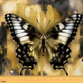 thumbnail image 1 of Butterfly Fabric By The Yard,Oil Painting Art Adults Upholstery Fabric,Insects Animals Craft Patchwork Indoor Outdoor Fabric,Ombre Tie Dye Decorative Fabric,Gold Black,2 Yards, 1 of 5