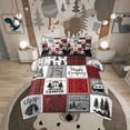 thumbnail image 1 of Camper Queen Bed In A Bag 7 Piece Rv Camping Comforter Set Rustic Buffalo Plaid Bedding Comforter Sets Camper Decor For Travel Trailers Bunk Country Camping Bed Set Red Black Grey, 1 of 5