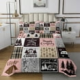thumbnail image 1 of Camping Queen Bedspread Set,Pink Camper Quilt Set For Bunk,Rv Accessories Coverlet Set Bedding For Travel Trailers Rustic Farmhouse Buffalo Plaid Bed Set 2 Pillow Cases, 1 of 5