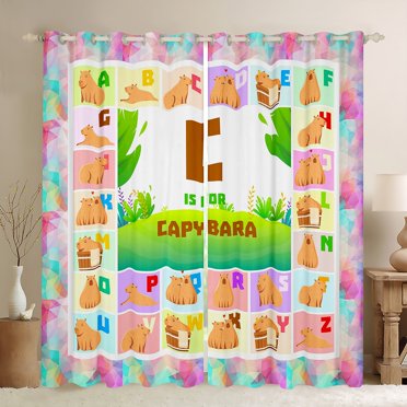 DORCEV Colorful Pencil Blackout Curtains - Kids Room & Nursery Window Decor