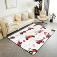 thumbnail image 1 of Erosebridal Cartoon Car Area Rug 5x7 for Bedside,Construction Vehicles Rug,Equipment Trucks Indoor Floor Mat,Excavator Tractor Traffic Light Carpet for Living Room Bedroom Doorway,White Red, 1 of 5