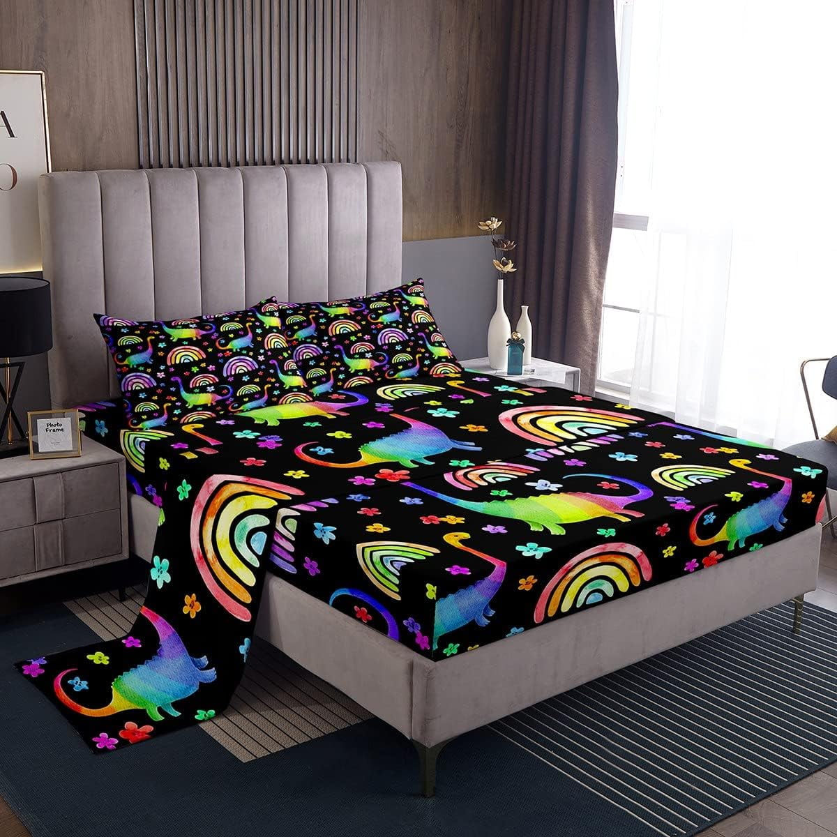 Soft Kids Twin Sheet Set With Fun Designs - Includes Fitted Sheet, Flat Sheet, And Pillowcase (Pattern: Nora)