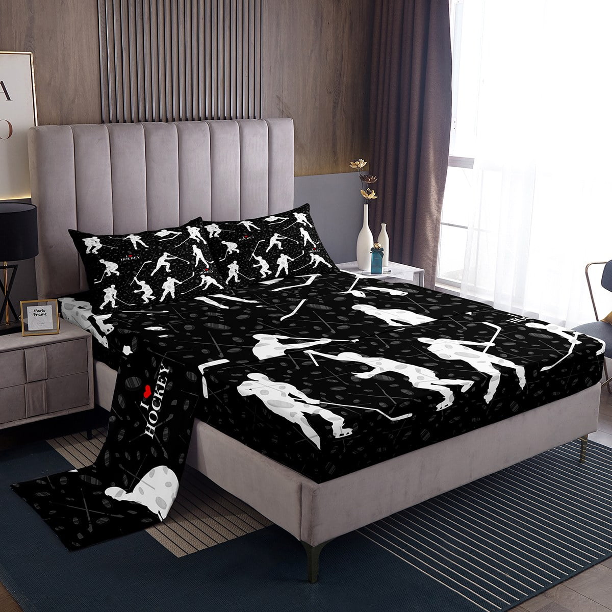 YST Cartoon Football Bed Set for Boys Girls Ball Game Bed Sheets Set