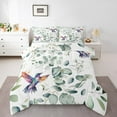 thumbnail image 1 of Erosebridal Cartoon Hummingbird Queen Bedding Sets Wildlife Bird Comforter Set, Plant Down Comforter Eucalyptus Leaf Bedding Comforter Sets, Jungle Animal Theme Duvet Insert Room Decor, 1 of 6