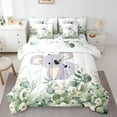 thumbnail image 1 of Cartoon Koala Bedding Comforter Sets 7pcs Woodland Wildlife Bed in a Bag, Spring Plant Twin Bedding Sets Eucalyptus Leaf Comforter Set, Jungle Animal Theme Bedding Sets Room Decor, 1 of 6