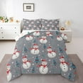 YST Cartoon Snowman Comforter Set King,Christmas Bedding Set for Kids