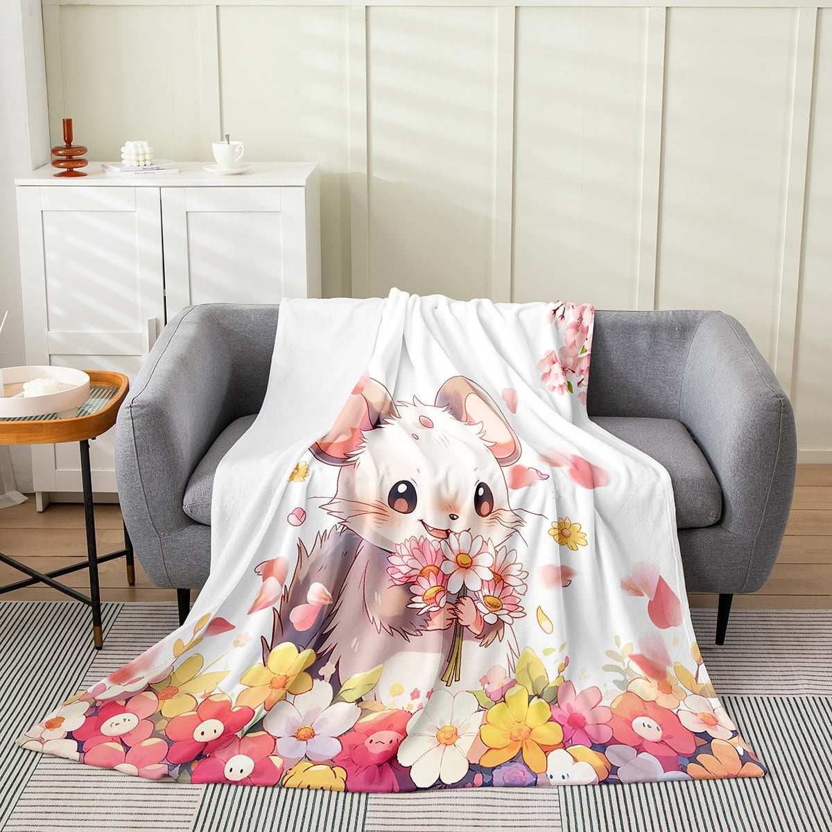 YST Cartoon Squirrel Throw Blanket Baby 30x40 inch,Cute Animal Fleece ...