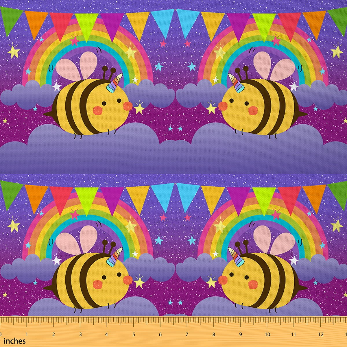 YST Cartoon Yellow Bee Fabric by The Yard Girls Upholstery Fabric Kids ...