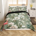 thumbnail image 1 of Chic Floral King Duvet Cover Women Boho Flamingo Bedding Set,Tropical Plant Leaves Bed Set Botanical Theme Comforter Cover,Rustic Vintage Bedspread Cover(Zipper Closure), 1 of 6